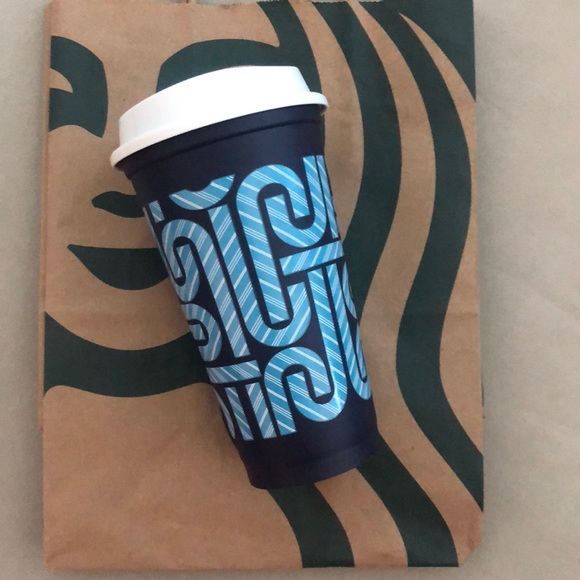 Starbucks candy cane holiday color changing cup nwt